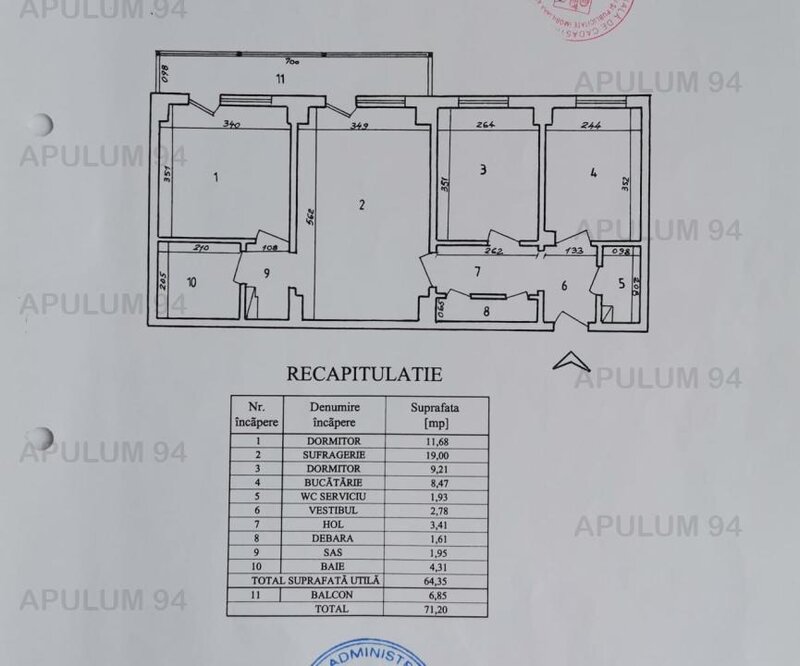 Apartament 3 camere-zona Tei-Maica Domnului